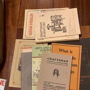 Bundle of craftsmen furniture related books